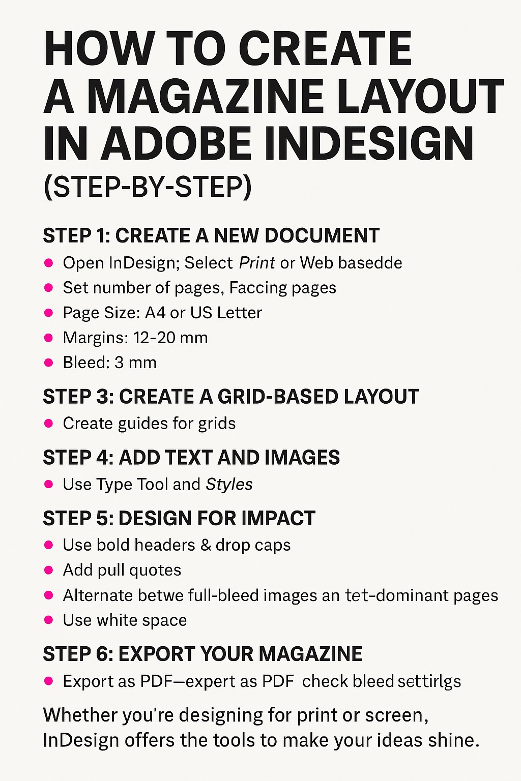 How to Create a Magazine Layout in Adobe InDesign&nbsp;(Step-by-Step)