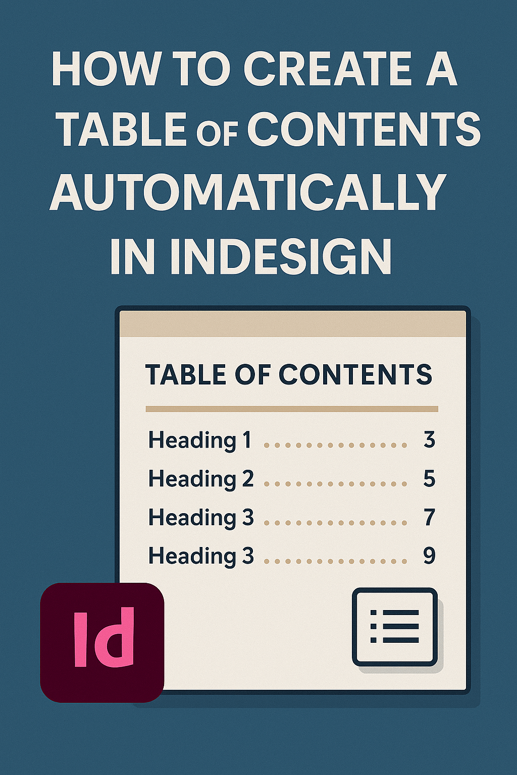 How to Create a Table of Contents Automatically in&nbsp;InDesign