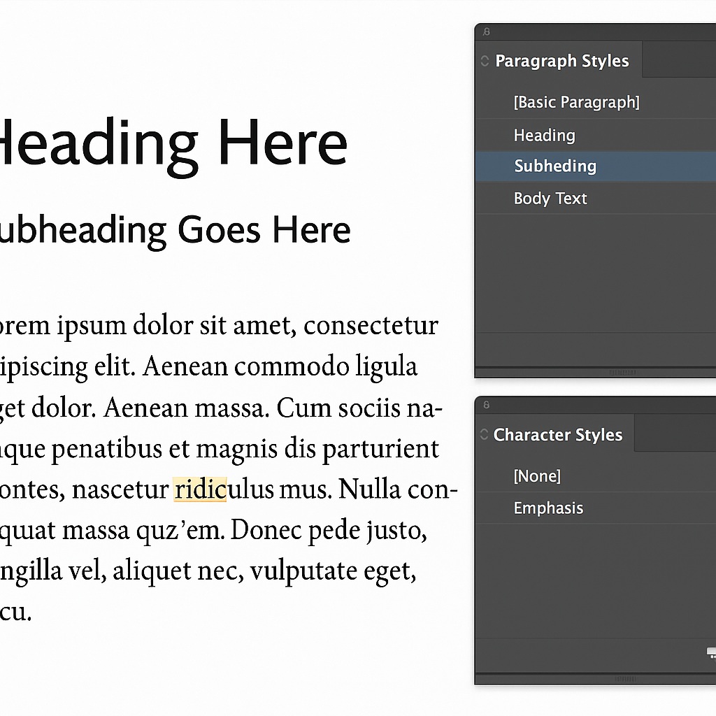 How to Use Styles for Faster Typography in Adobe InDesign