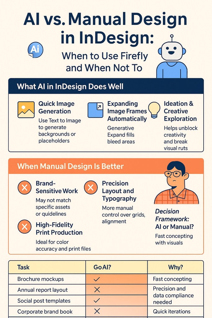 AI vs. Manual Design in InDesign