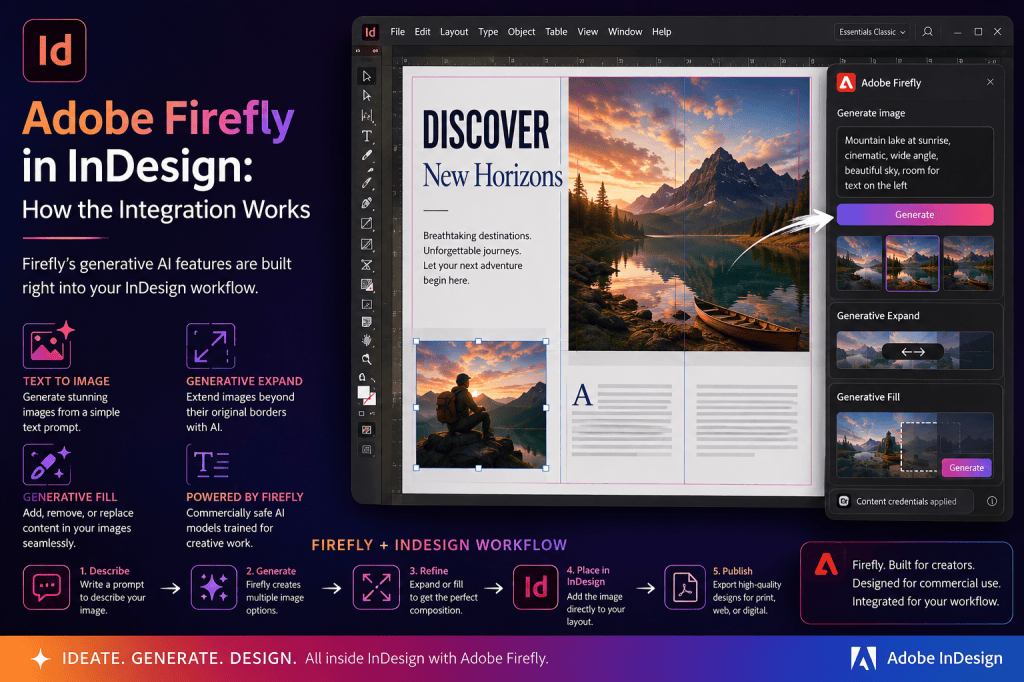 Adobe Firefly in InDesign: How the Integration&nbsp;Works