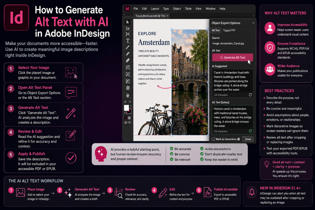 How to Generate Alt Text with AI in Adobe&nbsp;InDesign