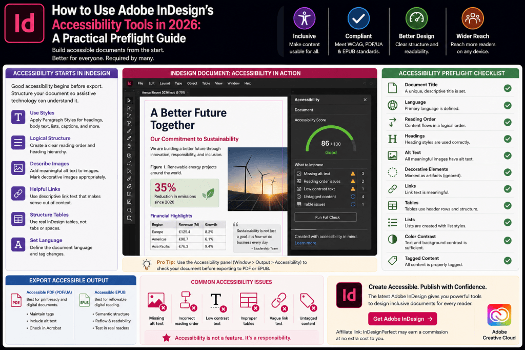 How to Use Adobe InDesign’s Accessibility Tools in 2026: A Practical Preflight Guide