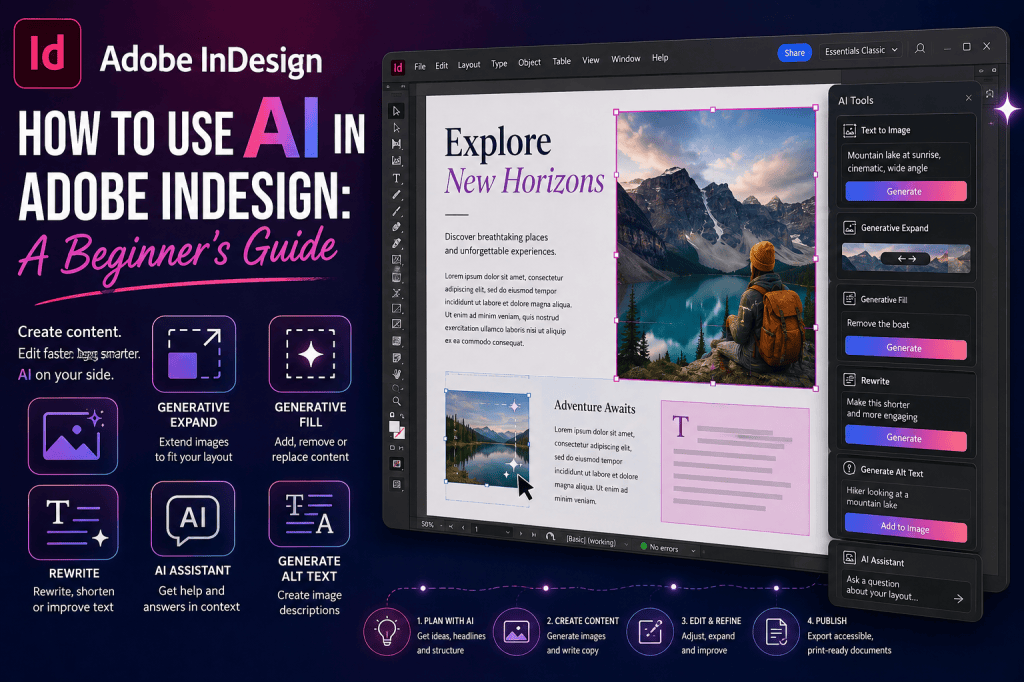How to Use AI in Adobe InDesign: A Beginner’s&nbsp;Guide