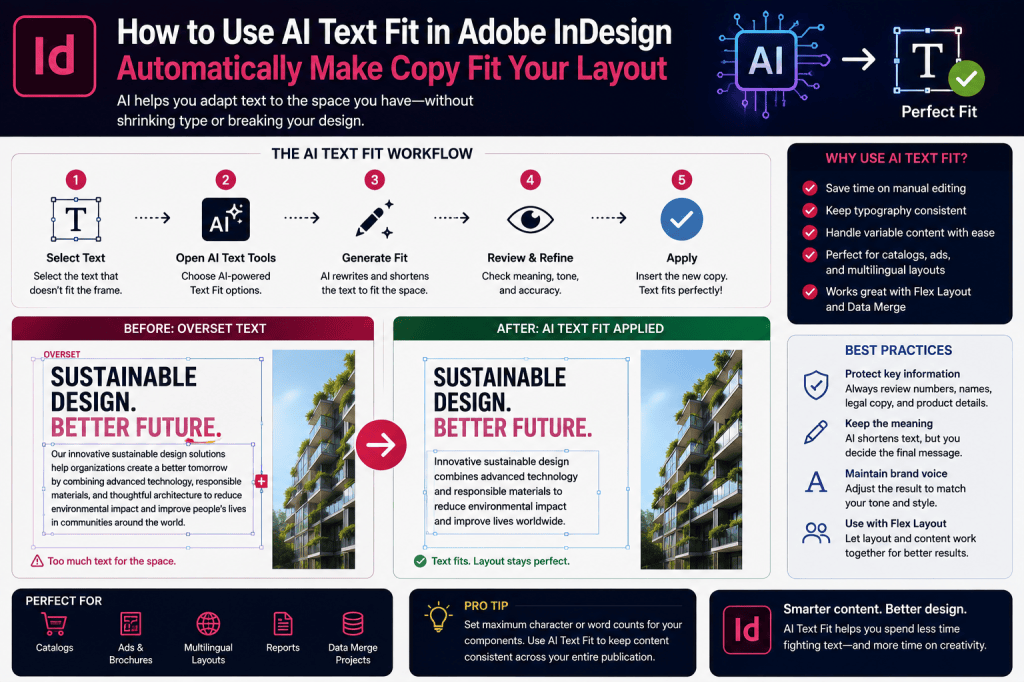 How to Use AI Text Fit in Adobe InDesign: Automatically Make Copy Fit Your&nbsp;Layout