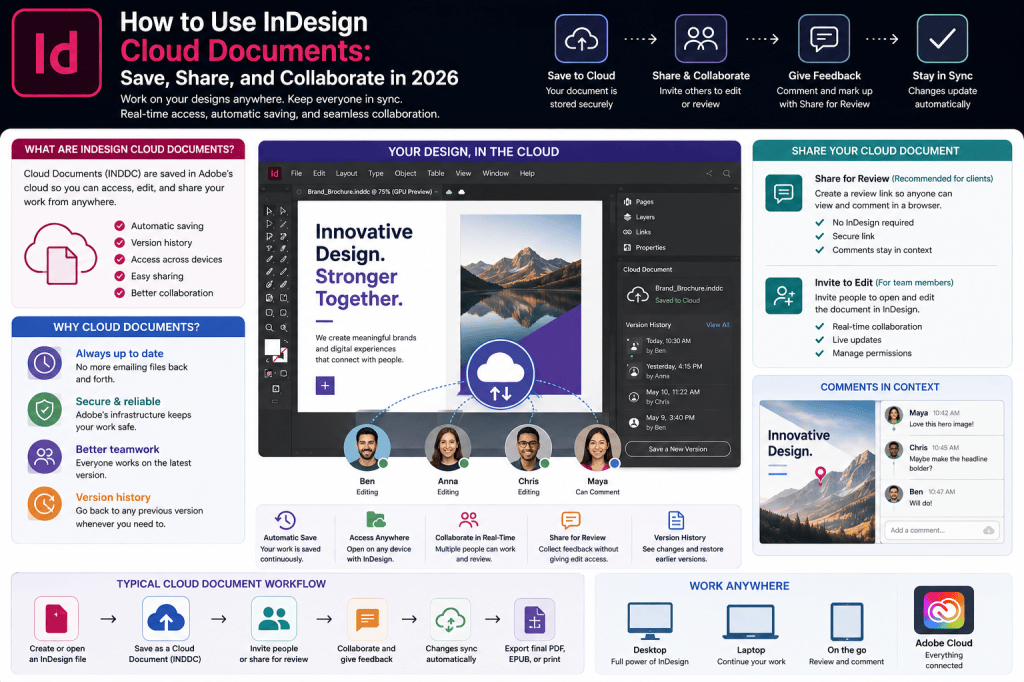 How to Use InDesign Cloud Documents: Save, Share, and Collaborate in 2026